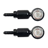 devil eyes Micro LED-Mini-Blinker-Set aus Metall Micro Motorradblinker für Motorrad Quad Scooter Roller ATV E-Geprüft und Eintragungsfrei