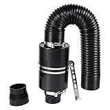 Kaltluft-Ansaugkit aus Kohlefaser, Ansaugsystem für Sportluftfilter, Auto, Luftfilterbox, Rubber Intake Flow Hose Pipe Kaltluftfilter Serie 3 'Box Universal