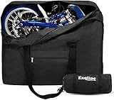 Exqline Fahrrad Transporttasche Klapprad Tragetasche 1680D Oxford Faltrad Transporttasche Fahrrad Reisetaschen Abwahrungstasche für 14'-20' Faltrad (Größe: 82 x 32 x 67cm)