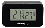 TECHNOLINE WS 7006 - mini Autothermometer zum Messen der Temperatur im Innenraum, schwarz, 4,0 x 1,2 x 2,3 cm