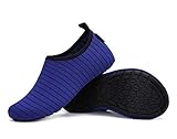 SAGUARO Aquaschuhe Damen Herren Surfschuhe Barfuß Badeschuhe für Beach Pool Surfen Yoga,Blau,46/47 EU
