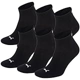 PUMA Unisex Quarters Socken Sportsocken 6er Pack (black / black, 35-38)