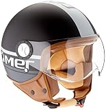 Römer Helmets Motorradhelm Fight, Matt Schwarz/Silber, Größe S