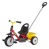 Kettler Dreirad Startrike - hochwertiges Dreirad mit Schubstange - robustes Kinderdreirad mit Kunststoffrädern - rot & gelb