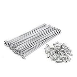 sourcing map 36Stk 3,5mm Gewinde Durchmesser Motorrad Rad Speichen mit/Nippel 170mm Länge DE