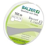 Balzer Iron Line Chartreuse - 150m geflochtene Angelschnur, Durchmesser/Tragkraft:0.14mm / 10.7kg