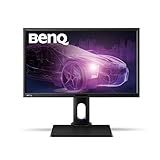 BenQ BL2420PT 60,96 cm (23,8 Zoll) Monitor (VGA, DVI, HDMI, USB, 5 ms Reaktionszeit, Höhenverstellbar, Pivot, Lautsprecher) schwarz