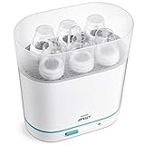 Philips Avent SCF285/02 elektrischer 3-in-1 Sterilisator inklusiv 1x Flasche 125 ml und 1x Schnuller