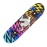 Skateboard Komplettboard 17 Zoll Skate Board, Komplett Board Funboard für Anfänger und Kinder, Mädchen und Junge, Skate Belastung 180 Pfund (B)