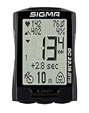 Sigma Sport Fahrrad Computer BC 23.16 STS, 23 Funktionen, Ghost-Race, Kabelloser Fahrradtacho, Trittfrequenz- und Pulsmessung, Schwarz