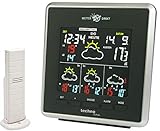 Technoline WD 4026 Wetterdirekt - Wetterstation mit LED-Anzeige,Innen und Außentemperaturanzeige, sowie Wettervorhersage für 4 Tage, schwarz/silber