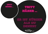 PEESIGN Effekt Aufkleber Sticker Urinal Tritt NÄHER, ER IST KÜRZER ALS DU DENKST! Urinal Spiel