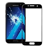 wortek Ersatzdisplay Komplettset für Samsung Galaxy A3 2017 Display Reparaturset Ersatzglas und Werkzeugset Rahmen Schwarz