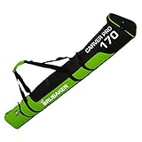 HENRY BRUBAKER Skisack Skitasche Skibag Carver PRO 2.0 gepolsterte Skitasche mit Zipperverschluss NEU! Winteredition Grün/Schwarz 170 cm