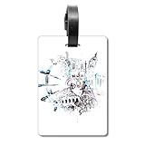 Globe Big Ben Eiffelturm Aquarell Malerei Cruise Koffer Bag Tag Tourister Identifikationsetikett