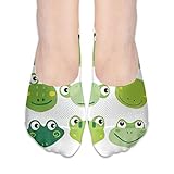 Paramise Sportsocken Cartoon Frosch Design No Show Socken Frauen Low Cut Liner Kurze Söckchen,