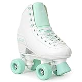 SFR Skates Figure Quad Skates Rollschuhe, Erwachsene, Unisex, Mehrfarbig (White/Green), 39,5