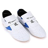 VGEBY Taekwondo Schuhe, Unisex Kinder Erwachsene Leichte Kampfsport Sneaker für Taekwondo, Boxen, Karate, Kung Fu und TaiChi, Weiß - weiß - Größe: 36 EU
