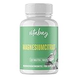 Vitabay Magnesiumcitrat 400 mg • 120 vegane Tabletten • Hochdosiert • Made in Germany