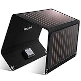 Solar Ladegerät, RAVPower 21W Solarladegerät Outdoor, 2 Port USB Solarpanel Handy Ladegerät, Leicht, Faltbar, Wasserdicht, Kompatibel mit Allen Handys, iPad, Kamera, Tablet usw.