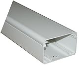 8m Kabelkanal 100x60mm reinweiß Kunststoffkanal Verdrahtungskanal Leitungskanal mit Deckel PVC Kanal Brüstungskanal