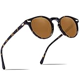 Carfia Retro Polarisierte Damen Sonnenbrille Outdoor UV 400 Brille für Fahren Angeln Reisen, Acetat-Rahmen