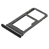 jbTec SIM-Tray/SD-Card Karten-Halter passend für Samsung Galaxy S8 / S8+ Plus - Slot Schlitten Kartenhalter Karte Rahmen Simkarten Holder Handy, Farbe:Schwarz