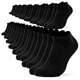 Occulto SNEAKER SOCKEN für HERREN und DAMEN (8-24 PAAR) aus Baumwolle 16 Paar | Schwarz 43-46