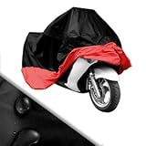 SurePromise One Stop Solution for Sourcing XXL-Motorradabdeckung, wasserdicht, staubdicht, Regen, UV-Schutz, atmungsaktiv, für drinnen und draußen, blau/silberfarben, extra groß + Aufbewahrungstasche