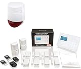 Safe2Home® Funk Alarmanlagen Komplett Set SP110 Sabotageschutz deutsches Menü GSM Alarmsystem SMS Alarmierung - Alarmanlagen fürs Haus Büro inkl. z.B. Bewegungsmelder Außensirene