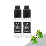 VAPOURSSON 2 X 10ml E Liquid, Double Mint, Neue Formel um aus wertvollen Zutaten einen besonders starken Geschmack zu erzeugen, Hergestellt für Elektronische Zigaretten und E Shishas