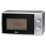 Bomann MWG 6015 CB Mikrowelle mit Grill / 700 W Mikrowellen- + 800 W Grilleistung / 30 Minuten-Timer mit Endsignal / Garraumbeleuchtung / silber