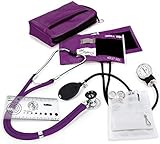 NCD Medical/Prestige Medical Set mit Aneroid-Manometer und Doppelkopf-Stethoskop, Lila