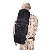 LXNQG Double Rifle Bag, Tragbarer Gewehr Weichkoffer, Tactical Long Rifle Pistol Gun Case Multifunktion, Kann von Hand oder auf der Schulter getragen Werden (Color : Black, Size : 100cm/39in)