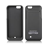 NINETEC 3500mAh Power Case + Schutzhülle 2in1 mit Akkufunktion Power Bank Zusatzakku für iPhone 6 Black