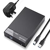 RSHTECH USB 3.0 Gehäuse für Externe Festplatte Dockingstation für tragbare Festplatte für 2,5 Zoll (6,35 cm) / 3,5 Zoll (8,9 cm) SATA I/II/III HDD unterstützt UASP & 8TB Laufwerke (schwarz)