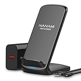 NANAMI Fast Wireless Charger, Handy-induktionsladegeräte (mit USB ladegerät Quick Charge 3.0 Adapter) für iPhone 12/11/XS MAX/XR/X/8 Plus,10W Qi Induktive Ladestation für Samsung Galaxy S20 S10 S9 S8