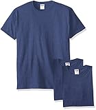 Jerzees Herren Erwachsene Kurzarm T-Shirt 3er Pack - Blau - Groß