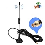 Aigital TS9 Antenne 4G LTE 11dBi GSM 3G 2.4G Wifi Antenne Omnidirektionale Magnetbasis 3m RG174 Verlängerungskabel für WiFi Router Modem Vodafone ZTE Huawei E5776 E5786 E5372 E5332 E397 E398 E392 etc.