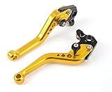 YJS (DB12/D22) SPL020 Motorrad Kurz Kupplung Bremshebel CNC Verstellbare Aluminium fur Sportmotorrad DUCATI HYPERMOTARD ST4S 620 MONSTER/620 MTS 400 MONSTER S2R 800 695 MONSTER 696 MONSTER 796 GOLD