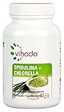 Vihado Spirulina + Chlorella – Superfood Kapseln mit Algen – geprüfte Qualität ohne Schadstoffe – natürliches Nahrungsergänzungsmittel ohne künstliche Zusätze – 180 Kapseln