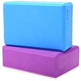 H&S YOGABLOCK Yoga-Block, blau/violett, 23×15× 8cm