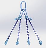 Hackett Kettenschlinge mit Haken, AMZ1023206, 6mm Chain Dia, 1