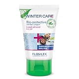 FLOSLEK Winter Bio-Schützende Creme mit Mandelmilch | 50 ml | Wirksamer Schutz vor Wind, Feuchtigkeit und Frost | Gesicht, Dekollete und Hand-Pflege | Für Menschen jeden Alters | Ideal für Skiausflüge