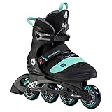 K2 Inline Skates ALEXIS 80 PRO Für Damen Mit K2 Softboot, Black - Teal, 30F0144