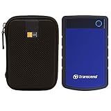 Transcend StoreJet TS4TSJ25H3B Externe Festplatte (4 TB, USB 3.1, 6,35 cm (2,5 Zoll), stoßfest, inkl. kompaktem Festplattengehäuse) Marineblau