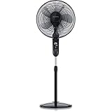 Brandson - Standventilator DC Silent mit Fernbedienung + Display - mobiler Lüfter - 24 Geschwindigkeiten - Oszillation 80° - Ventilator sehr leise