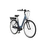 FISCHER E-Bike City CITA 2.0, Elektrofahrrad, saphirblau matt, 28 Zoll, RH 44 cm, Mittelmotor 50 Nm, 36 V Akku