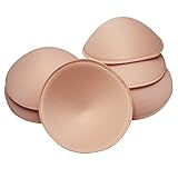 TopBine 3 Paare Round BH Pads BH Einlagen Push Up BH Cups Baumwolle Bra Herausnehmbaren BH Pads für Sport Bra Bademode (Beige Farben) (Runde XL)