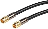 auvisio Anschlusskabel TV-Sat: HDTV-Sat-Antennenkabel (F-Stecker), 3 m, 105 dB, 4-fache Abschirmung (Sat Verbindungskabel)